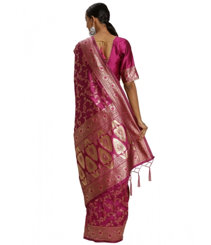 Women's Banarasi Silk Saree (Pink, 5-6mtrs) Women's Banarasi Silk Saree (Pink, 5-6mtrs)