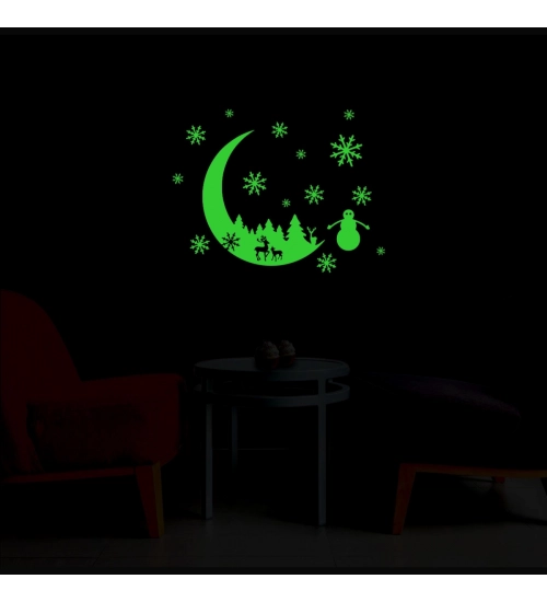 Green Galaxy Of Stars Radium Wall Sticker