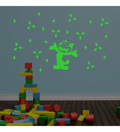 Green Kids Room Decor Radium Wall Sticker