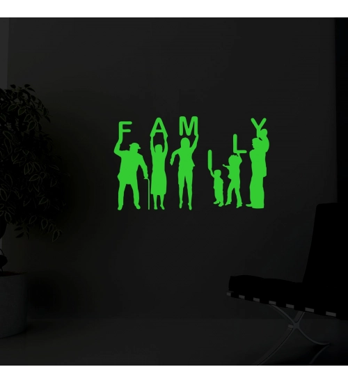 Green Family Radium Wall Sticker