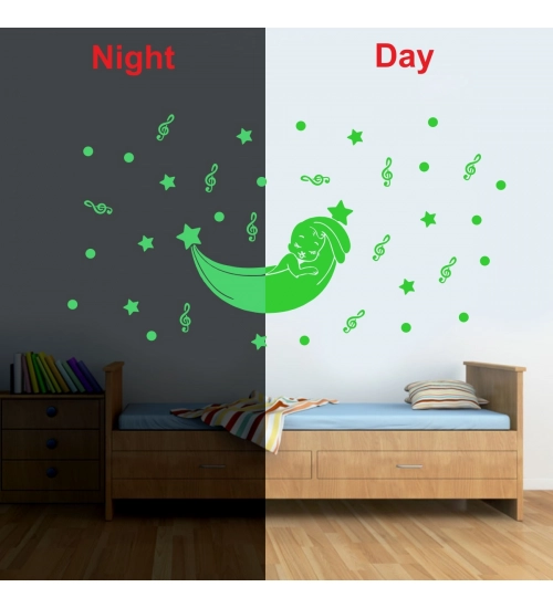 Green Kids Room Decor Radium Wall Sticker