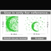 Dropship Green Galaxy Of Stars With Moon Radium Night Glow Wall Sticker