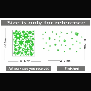 Generic Green Galaxy Of Stars Radium Wall Sticker