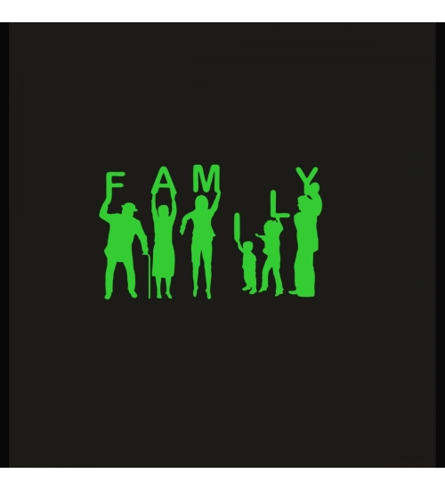 Green Family Radium Wall Sticker