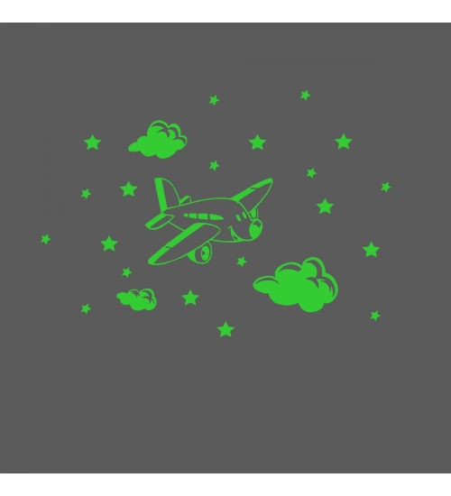 Green Kids Room Decor Radium Wall Sticker