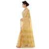 Women's Kota Doria Cotton Saree With Blouse (Chikoo,6-3 Mtrs)