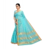 Women's Kota Doria Cotton Saree With Blouse (Sky Blue,6-3 Mtrs) Women's Kota Doria Cotton Saree With Blouse (Sky Blue,6-3 Mtrs)