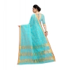 Women's Kota Doria Cotton Saree With Blouse (Sky Blue,6-3 Mtrs) Women's Kota Doria Cotton Saree With Blouse (Sky Blue,6-3 Mtrs)