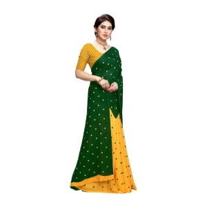 Generic Women's Georgette Saree(Green,5-6 Mtrs)