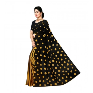 Generic Women's Georgette Saree(Yellow,5-6 Mtrs)