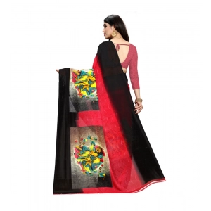 Generic Women's Georgette Saree(Pink,5-6 Mtrs)