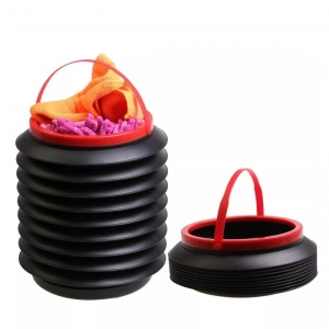 Generic Foldable 4 Litres Car Trash Can Storage Organiser (Color: Assorted)