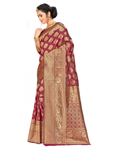 Women's Banarasi Silk Saree (Maroon,5-6 Mtrs) Women's Banarasi Silk Saree (Maroon,5-6 Mtrs)
