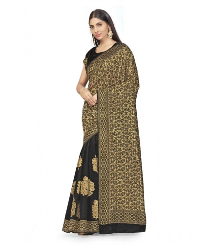 Women's Banarasi Silk Saree (Black,5-6 Mtrs) Women's Banarasi Silk Saree (Black,5-6 Mtrs)