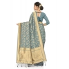 Women's Banarasi (Spun Cotton) Saree (Grey,5-6 Mtrs) Women's Banarasi (Spun Cotton) Saree (Grey,5-6 Mtrs)