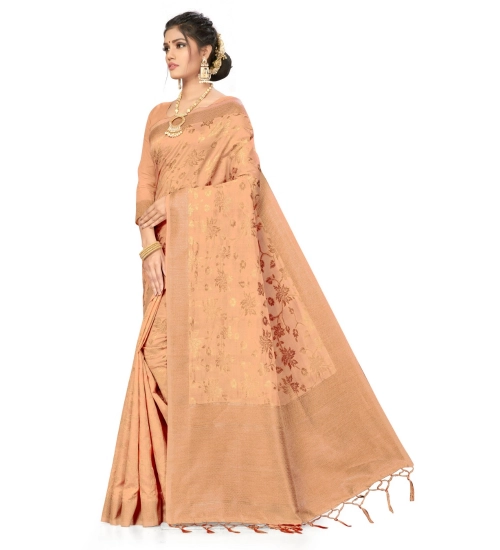 Women's Banarasi (Spun Cotton) Saree (Beige,5-6 Mtrs) Women's Banarasi (Spun Cotton) Saree (Beige,5-6 Mtrs)
