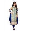 Women's Cotton Unstitched Salwar Suit-Material With Dupatta (Beige,2.3 Mtrs)