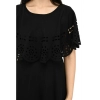 Dropship Women's Crepe Solid Sleeveless Full Length Gown(Black)