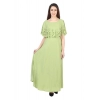 Dropship Women's Crepe Solid Sleeveless Full Length Gown(Light Green)