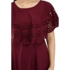 Dropship Women's Crepe Solid Sleeveless Full Length Gown(Wine)