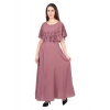 Dropship Women's Crepe Solid Sleeveless Full Length Gown(Light Brown)
