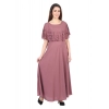 Dropship Women's Crepe Solid Sleeveless Full Length Gown(Light Brown)