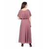 Dropship Women's Crepe Solid Sleeveless Full Length Gown(Light Brown)