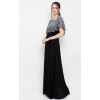 Dropship Women's Crepe Solid Sleeveless Full Length Gown(Grey Black)