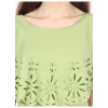 Dropship Women's Crepe Solid Sleeveless Full Length Gown(Light Green)