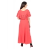 Dropship Women's Crepe Solid Sleeveless Full Length Gown(Red)