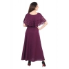 Dropship Women's Crepe Solid Sleeveless Full Length Gown(Maroon)