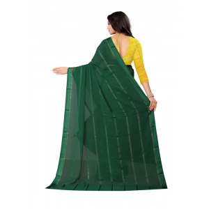 Generic Women's Georgette Silk Saree(Green ,5-6Mtrs)
