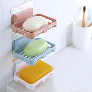 Generic Pack Of_2 Soap Holder Magic Sticker (Color: Assorted)