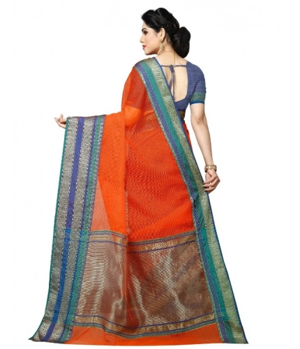 Women's Kota Doria Cotton Border Saree With Blouse (Fanta, 5-6 Mtrs) Women's Kota Doria Cotton Border Saree With Blouse (Fanta, 5-6 Mtrs)