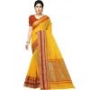 Women's Kota Doria Cotton Border Saree With Blouse (Yellow, 5-6 Mtrs) Women's Kota Doria Cotton Border Saree With Blouse (Yellow, 5-6 Mtrs)