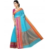Women's Kota Doria Cotton Border Saree With Blouse (Sky Blue, 5-6 Mtrs) Women's Kota Doria Cotton Border Saree With Blouse (Sky Blue, 5-6 Mtrs)
