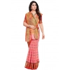 Women's Kota Doria Cotton Woven Butta Saree With Blouse (Pink, 5-6 Mtrs) Women's Kota Doria Cotton Woven Butta Saree With Blouse (Pink, 5-6 Mtrs)