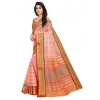 Women's Kota Doria Cotton Woven Butta Saree With Blouse (Peach, 5-6 Mtrs) Women's Kota Doria Cotton Woven Butta Saree With Blouse (Peach, 5-6 Mtrs)