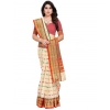 Women's Kota Doria Cotton Woven Butta Saree With Blouse (Cream, 5-6 Mtrs) Women's Kota Doria Cotton Woven Butta Saree With Blouse (Cream, 5-6 Mtrs)