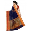 Women's Kota Doria Cotton Border Saree With Blouse (Navy Blue, 5-6 Mtrs) Women's Kota Doria Cotton Border Saree With Blouse (Navy Blue, 5-6 Mtrs)