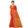 Women's Kota Doria Cotton Border Saree With Blouse (Orange, 5-6 Mtrs) Women's Kota Doria Cotton Border Saree With Blouse (Orange, 5-6 Mtrs)