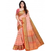 Women's Kota Doria Cotton Woven Butta Saree With Blouse (Peach, 5-6 Mtrs) Women's Kota Doria Cotton Woven Butta Saree With Blouse (Peach, 5-6 Mtrs)
