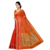 Women's Kota Doria Cotton Border Saree With Blouse (Orange, 5-6 Mtrs) Women's Kota Doria Cotton Border Saree With Blouse (Orange, 5-6 Mtrs)