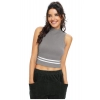 Women's Polyester, Knitting Western Wear Tops (Grey)