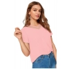 Women's Polyester, Knitting Western Wear T-Shirt (Peach)