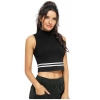 Women's Polyester, Knitting Western Wear Tops (Black)