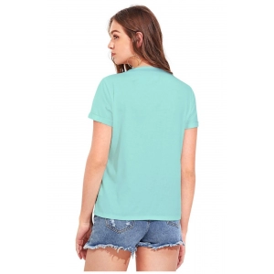 Generic Women's Cotton Western Wear T-Shirt (Green)
