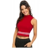Women's Polyester, Knitting Western Wear Tops (Red)