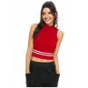 Women's Polyester, Knitting Western Wear Tops (Red)