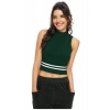 Women's Polyester, Knitting Western Wear Tops (Green)